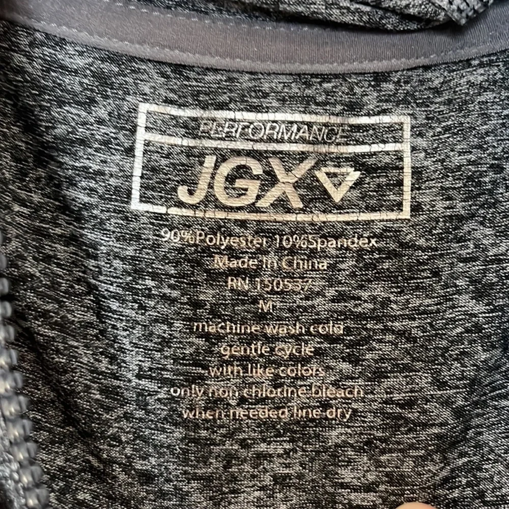 JGX performance active jacket long sleeve grey hoodie size medium - Picture 2 of 3